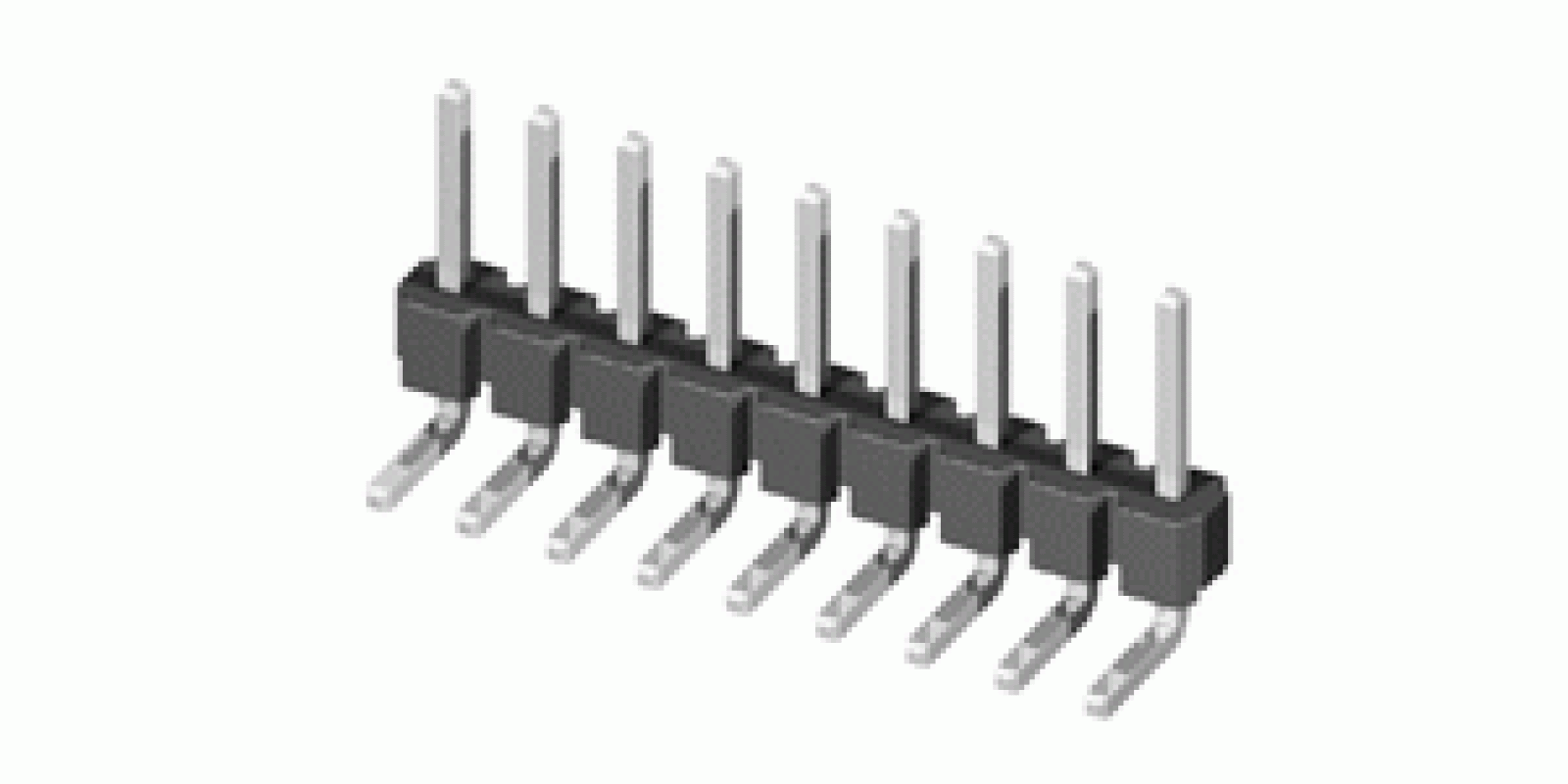 PLS-40R (2100-40PRG1, ZL211-40KG, PLSR40, 90121-0125) (штирі на плату, 1х40, кутові, 2,54мм)