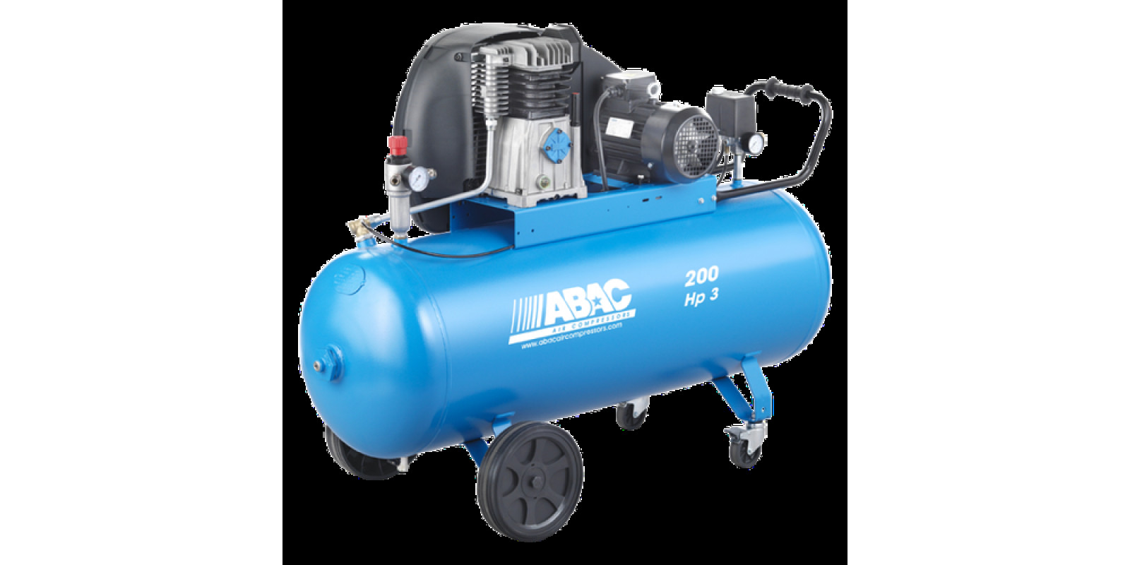 Компрессор Abac A39B/200 CT4 ременной двухцилиндровый (3 кВт, 486 л/мин, 200 л)