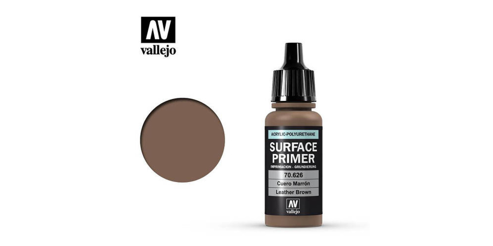 Акрил-поліуретанова ґрунтовка LEATHER BROWN 17 ml. VALLEJO 70626 Акрил-поліуретанова ґрунтовка LEATHER BROWN 17 ml. VALLEJO 70626
