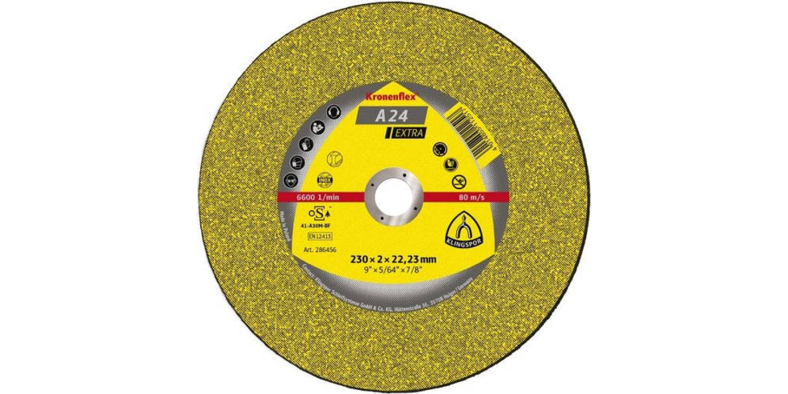 ВІДРІЗНІ КРУГИ KRONENFLEX EXTRA/A24EX/S/GER/125X2,5X22,23