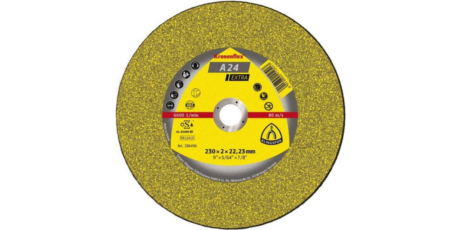 Відрізні круги Kronenflex KT/EXTRA/A24EX/S/GER/180X3X22,23