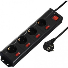 Мережевий фільтр НАМА 1.4 м 4 розетки (00137257) Black