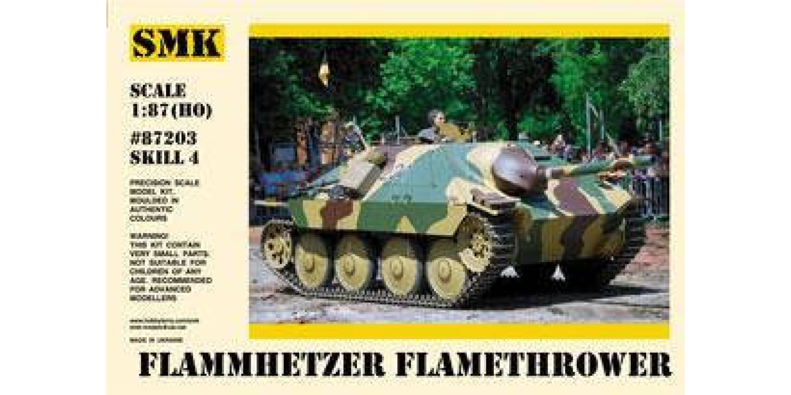 Фламмхетцер — немецкий огнеметный танк.1/87 SMK 87203