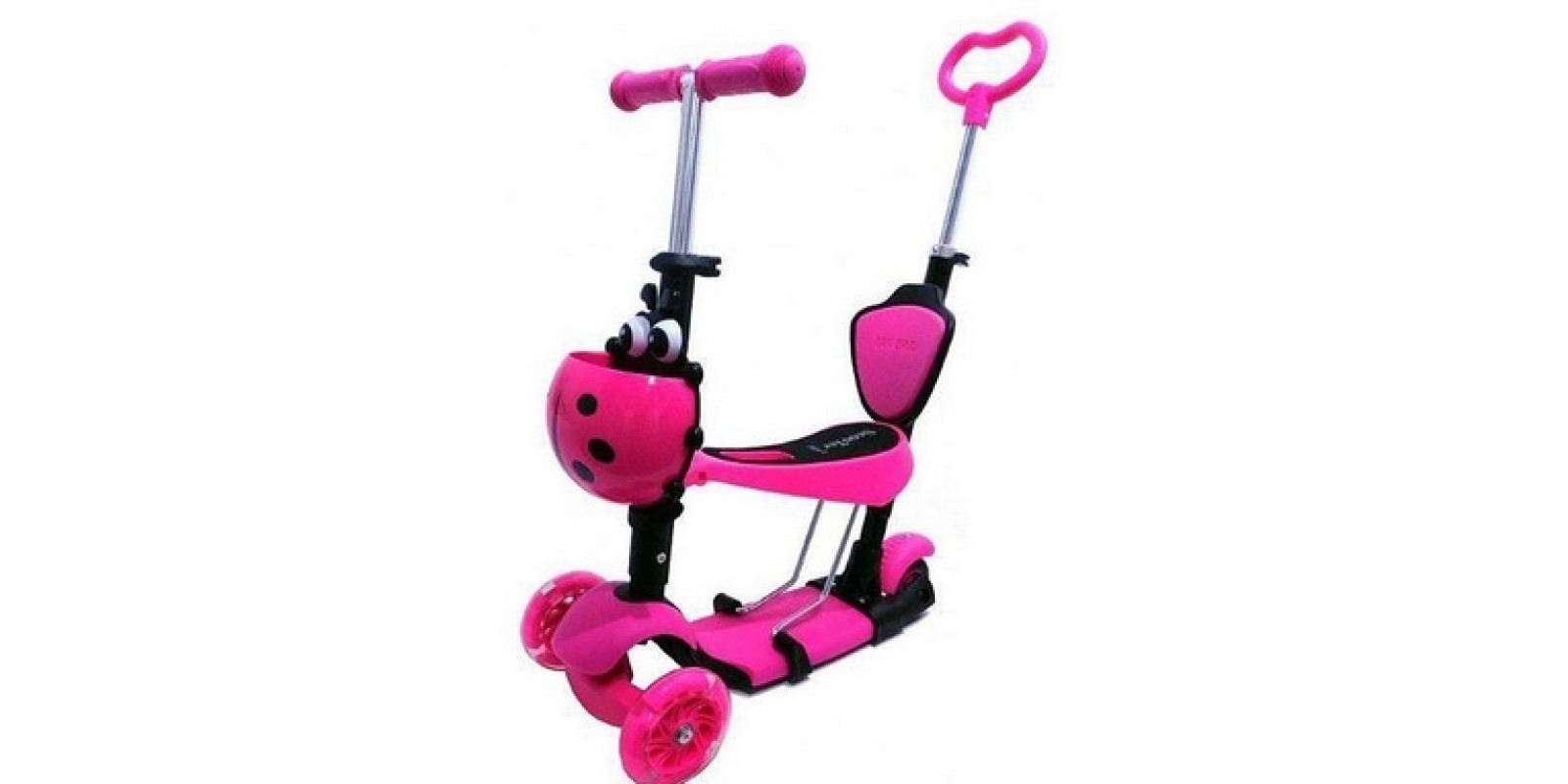 Самокат триколісний Scooter Сонечко 5 in 1, рожевий (20459040)