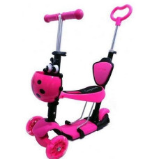 Самокат триколісний Scooter Сонечко 5 in 1, рожевий (20459040)