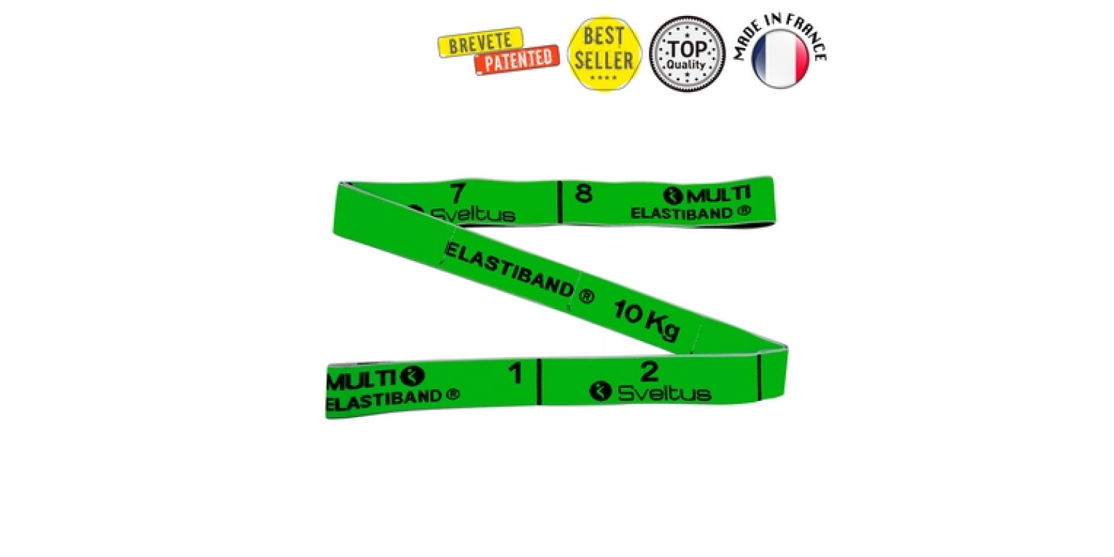 Эспандер для фитнеса универсальный Sveltus Multi Elastiband зеленый (SLTS-0103), 10 кг