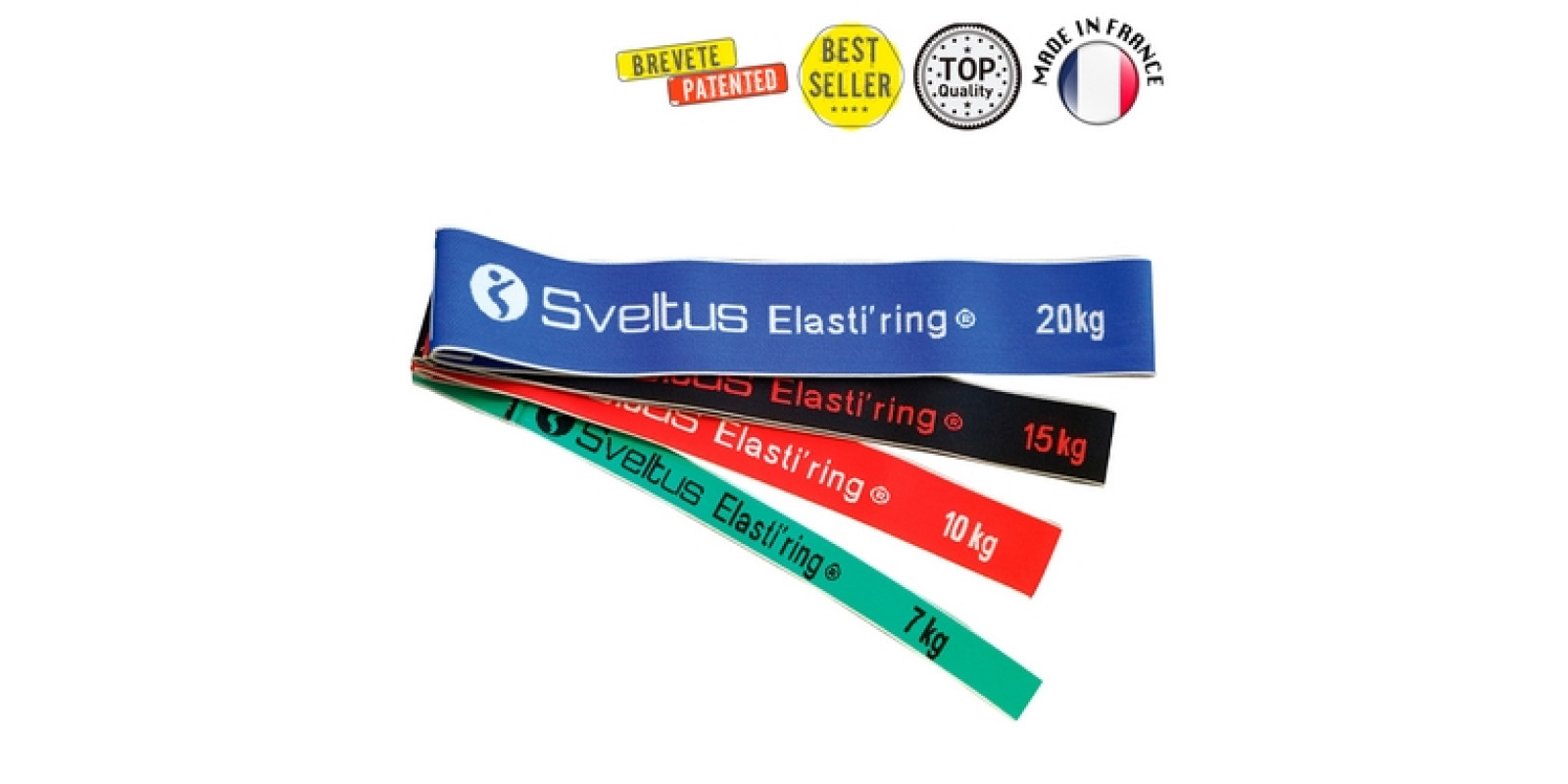Набор резинок для фитнеса тканевых (4 шт.) Sveltus Elasti'ring (SLTS-0149-0)