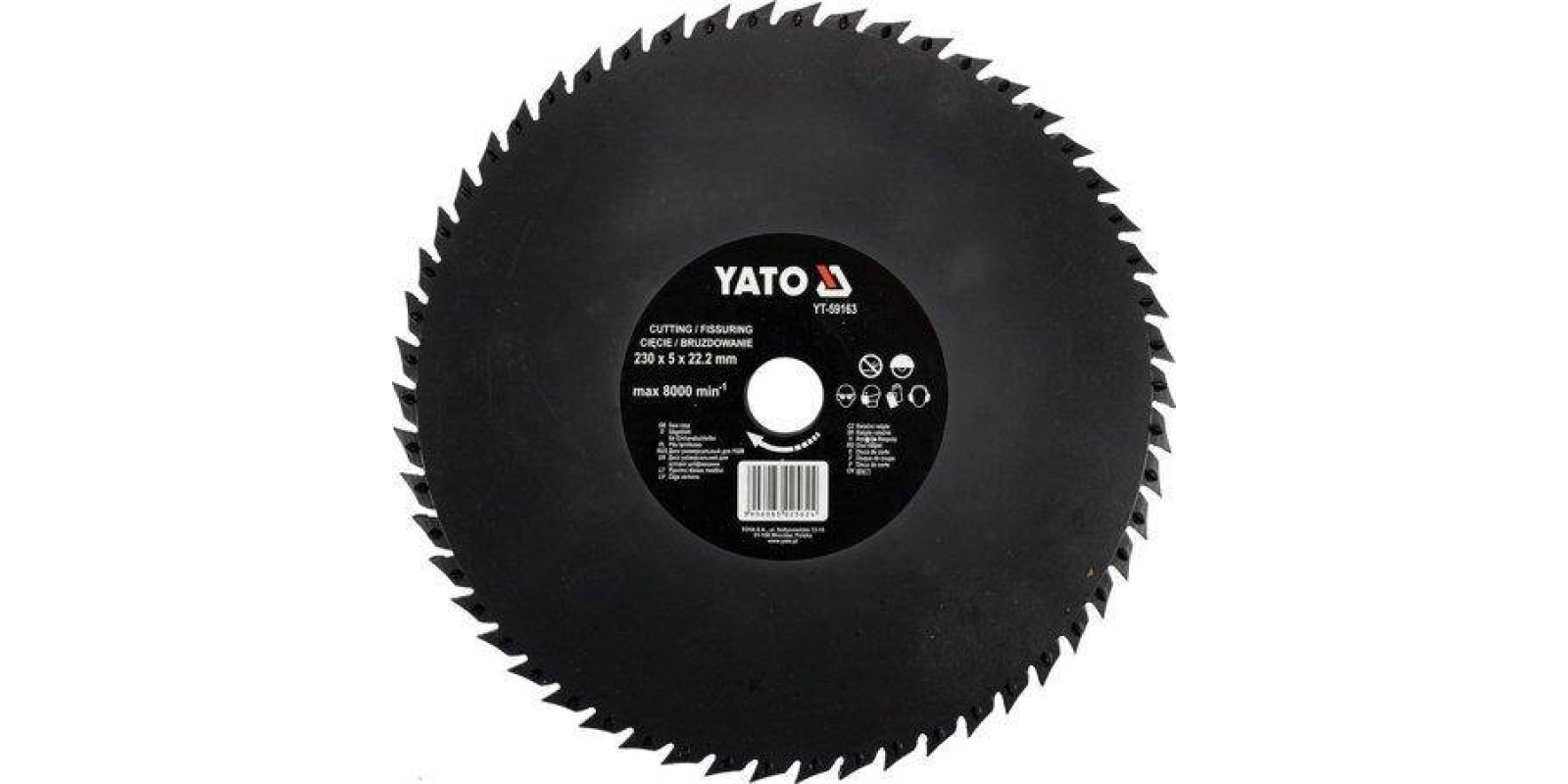 Диск-фреза відрізний по дереву YATO YT-59163 (Польща)