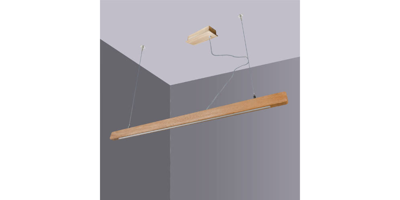 Деревянный линейный LED светильник Vela Rafter (30 Вт, 115 см) Деревянный линейный LED светильник Vela Rafter (30 Вт, 115 см)