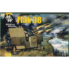 Сборная модель немецкой зенитной пушки FLAK-38 в масштабе 1/72. MILITARY WHEELS 7224