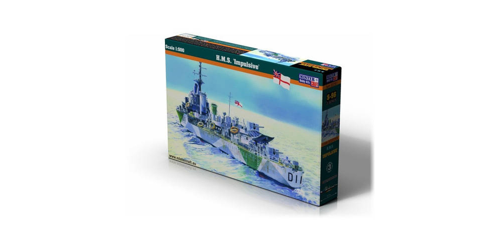 S-96 HMS IMPULSIVE. Сборная модель корабля в масштабе 1/500. MISTER CRAFT S-96