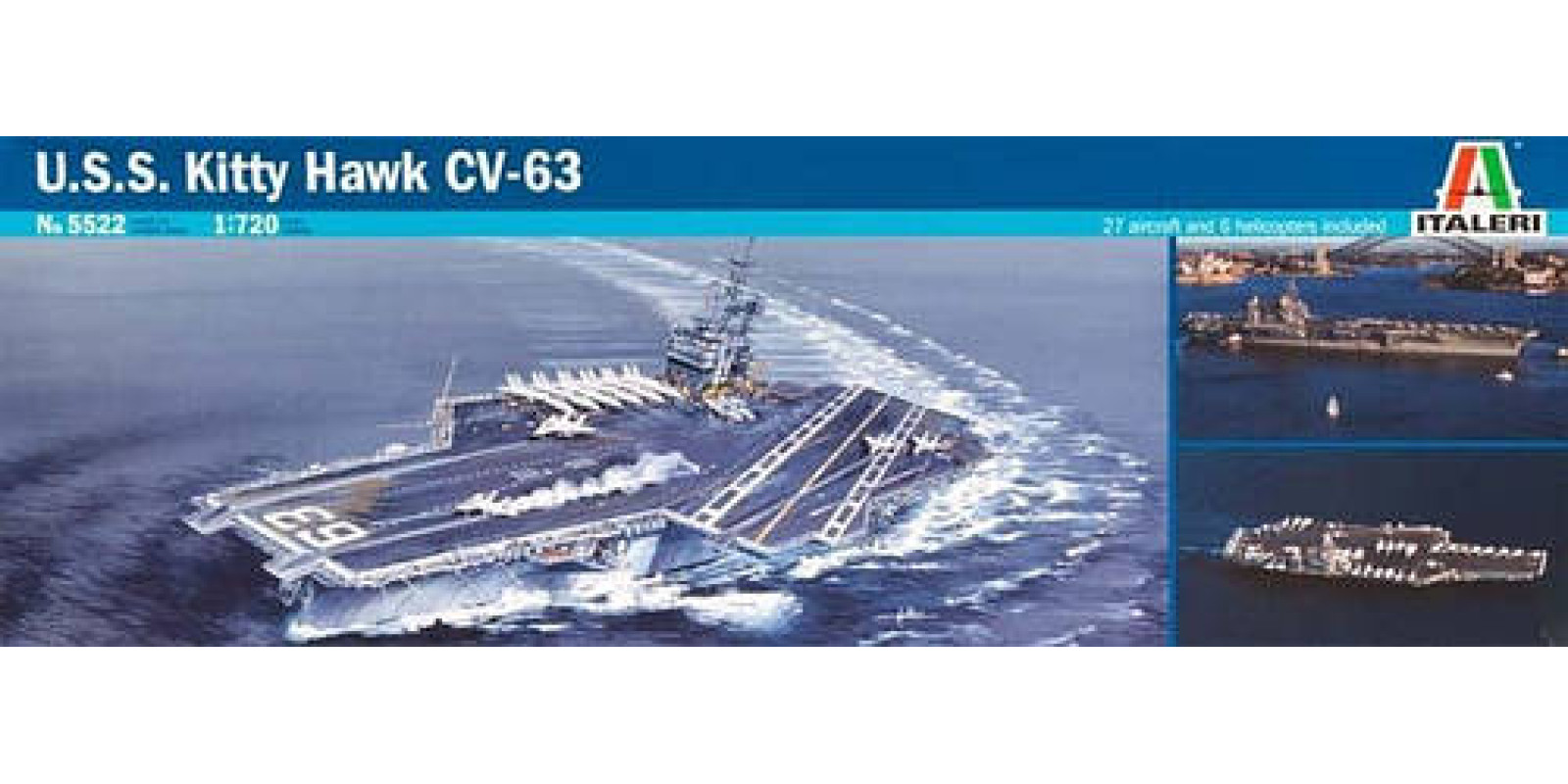 USS Kitty Hawk CV-63. Збірна модель авіаносця у масштабі 1/720. ITALERI 5522