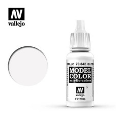 Біла глянсова фарба для збірних моделей 17 мл. VALLEJO MODEL COLOR 70842