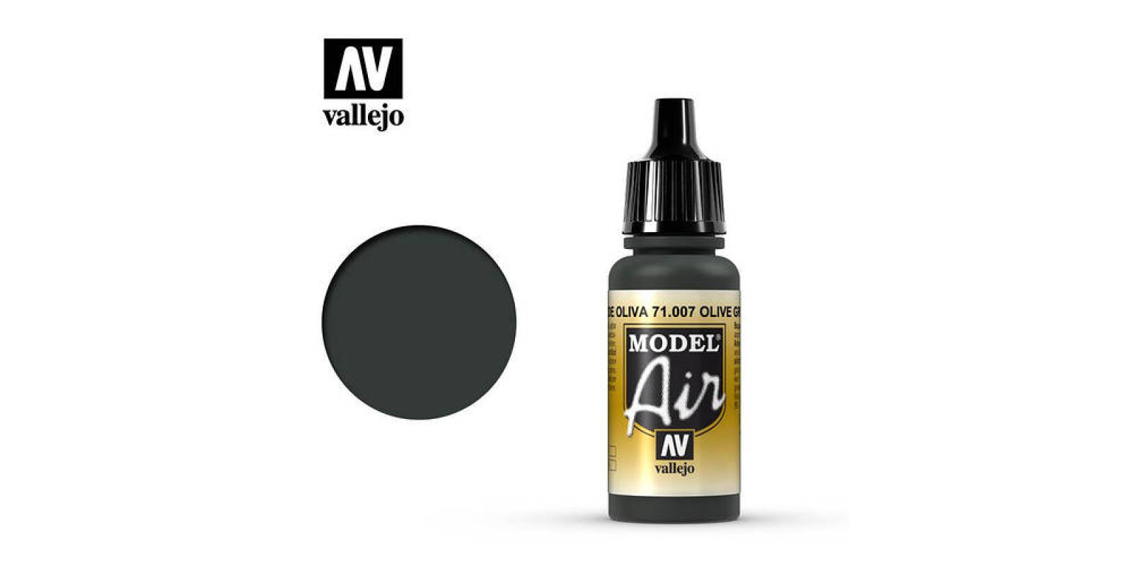 Оливково-зеленый. Краска акриловая 17мл. VALLEJO MODEL AIR 71007