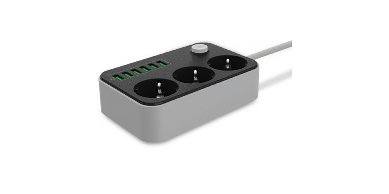 Мережевий фільтр ColorWay 1.8 м 3 розетки + 6 USB (CW-CHE36B) Black Мережевий фільтр ColorWay 1.8 м 3 розетки + 6 USB (CW-CHE36B) Black