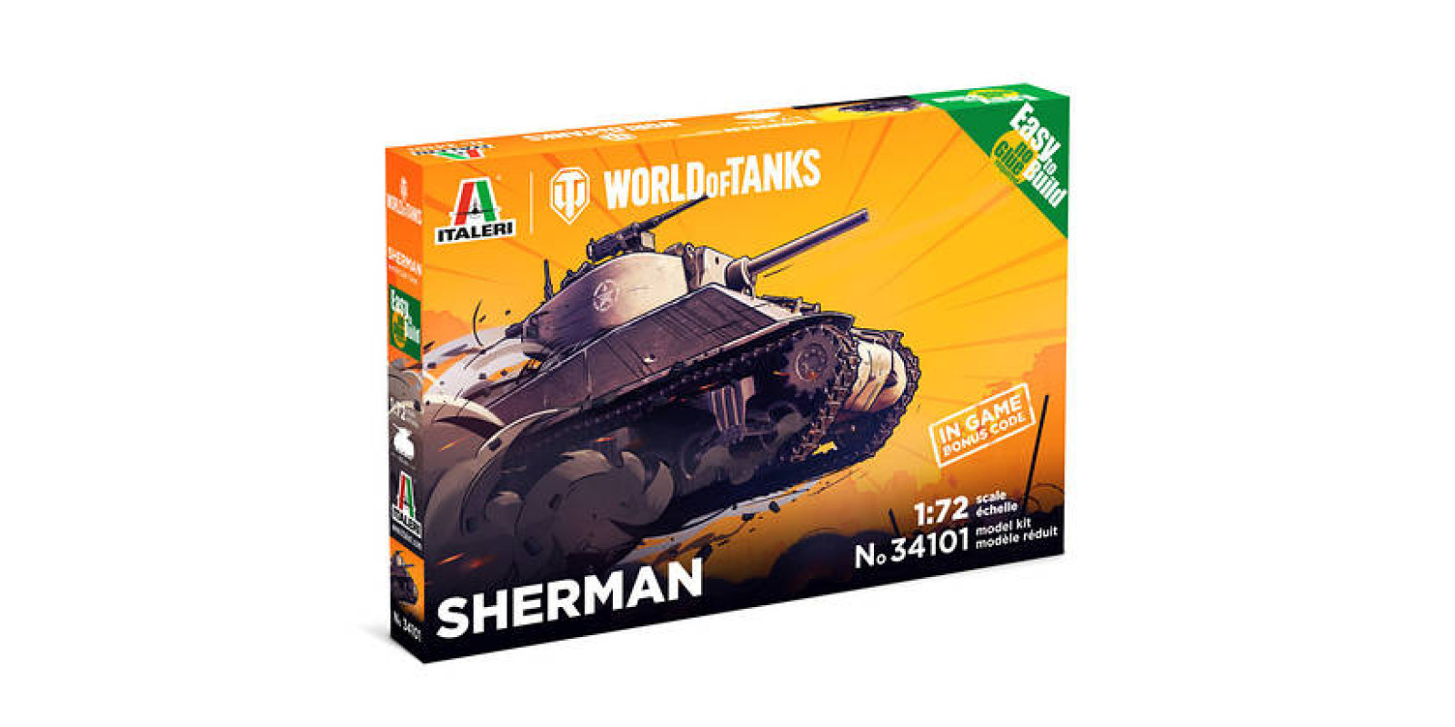 SHERMAN – World of Tanks. Збірна модель танка у масштабі 1/72. ITALERI 34101