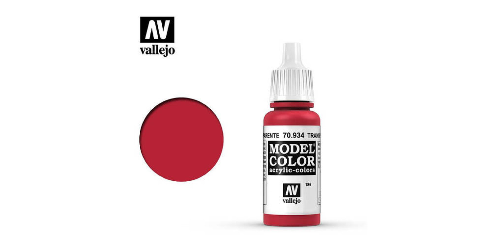 Червона прозора 17 мл. VALLEJO MODEL COLOR 70934 Червона прозора 17 мл. VALLEJO MODEL COLOR 70934