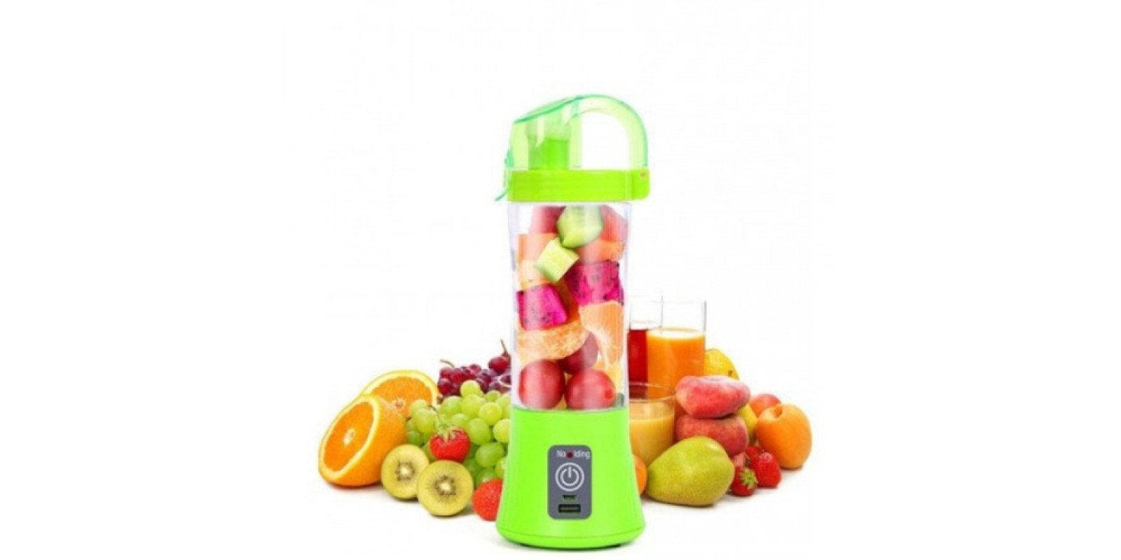 Бездротовий портативний блендер USB Smart Juicer Cup для коктейлю з акумулятором Зелений (KG-2503)