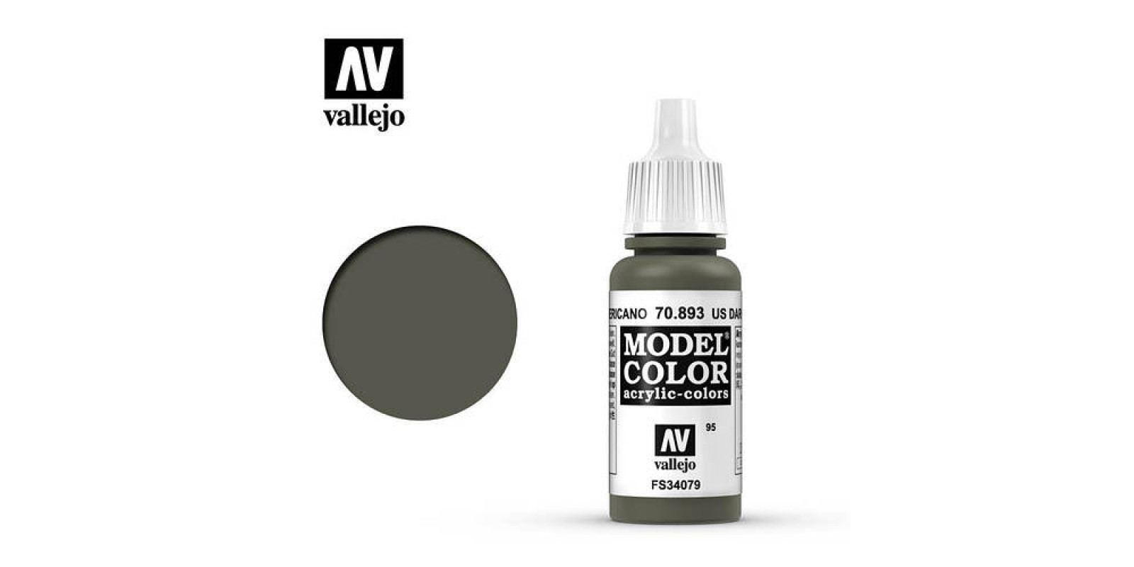 Фарба для моделювання темно-зелена, 17 мл. VALLEJO MODEL COLOR 70893 Фарба для моделювання темно-зелена, 17 мл. VALLEJO MODEL COLOR 70893