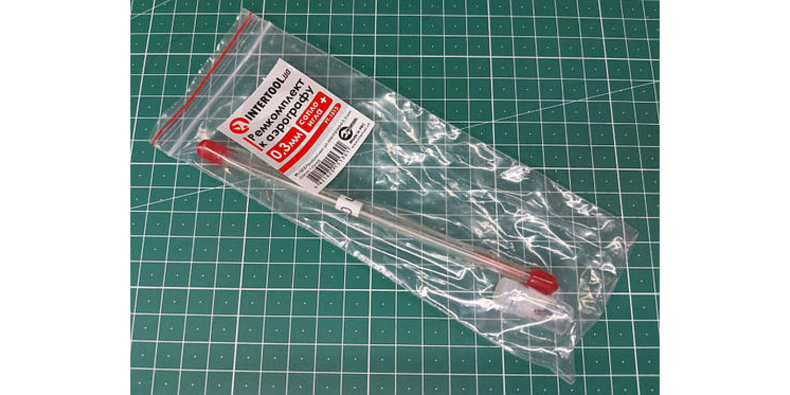 Ремкоплект к аэрографу РТ-1504/DT-5001, 0.3 мм (сопло+игла). INTERTOOL PT-1513 Ремкоплект к аэрографу РТ-1504/DT-5001, 0.3 мм (сопло+игла). INTERTOOL PT-1513
