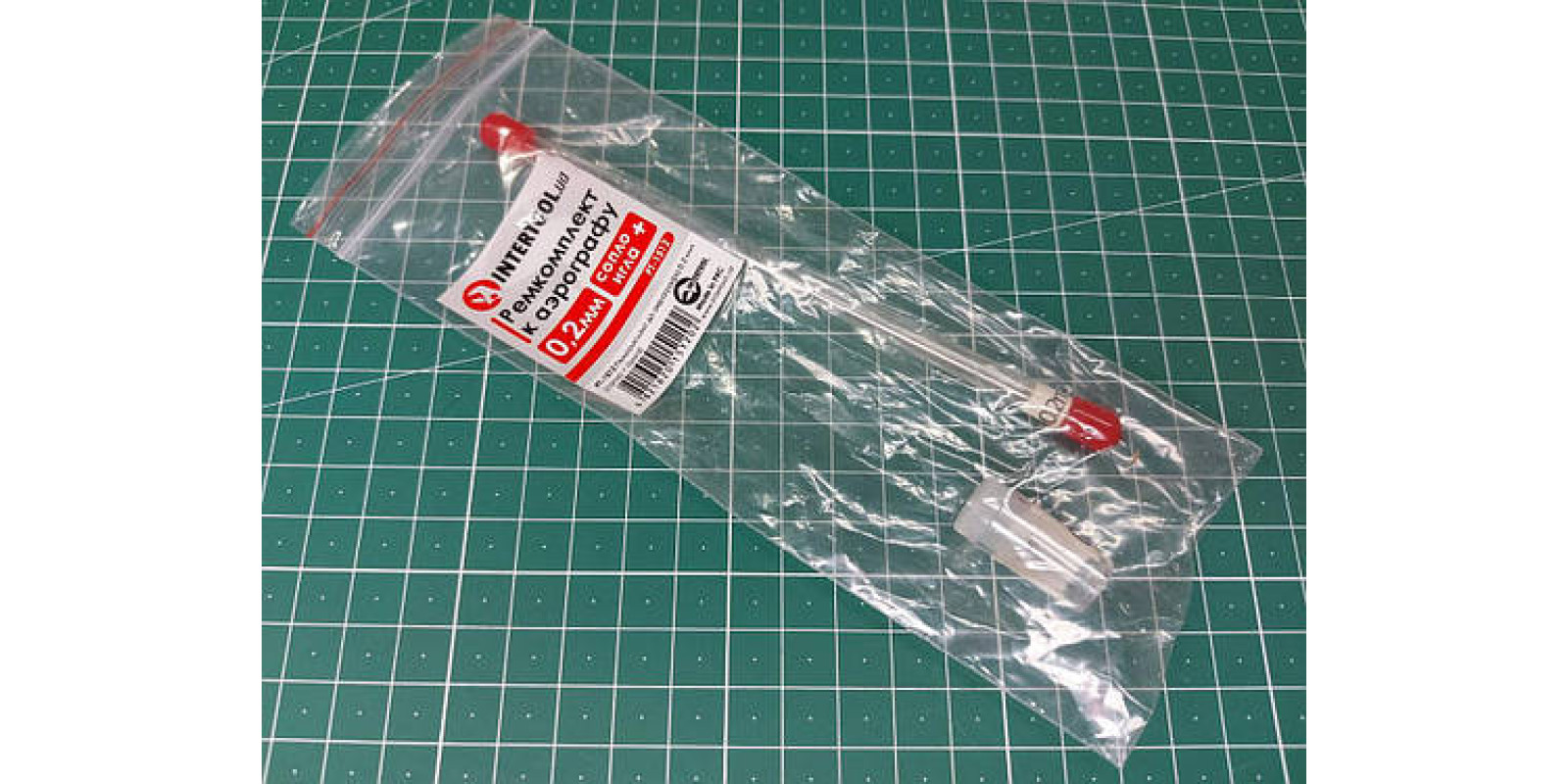Ремкоплект к аэрографу РТ-1504/DT-5001, 0.2 мм (сопло+игла). INTERTOOL PT-1512 Ремкоплект к аэрографу РТ-1504/DT-5001, 0.2 мм (сопло+игла). INTERTOOL PT-1512