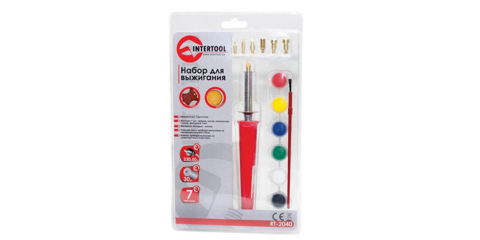 Набор для выжигания - пирография. INTERTOOL RT-2040