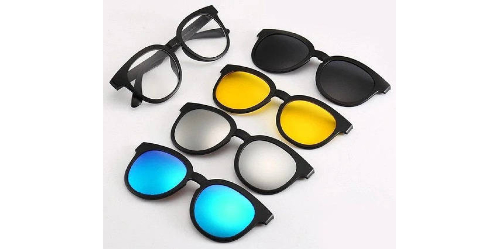 Очки солнцезащитные антибликовые Magic Vision 5 в 1 / Универсальные солнцезащитные очки