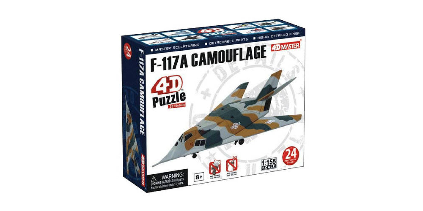 Объемный пазл Самолет F-117A в масштабе 1/155. 4D Master 26211