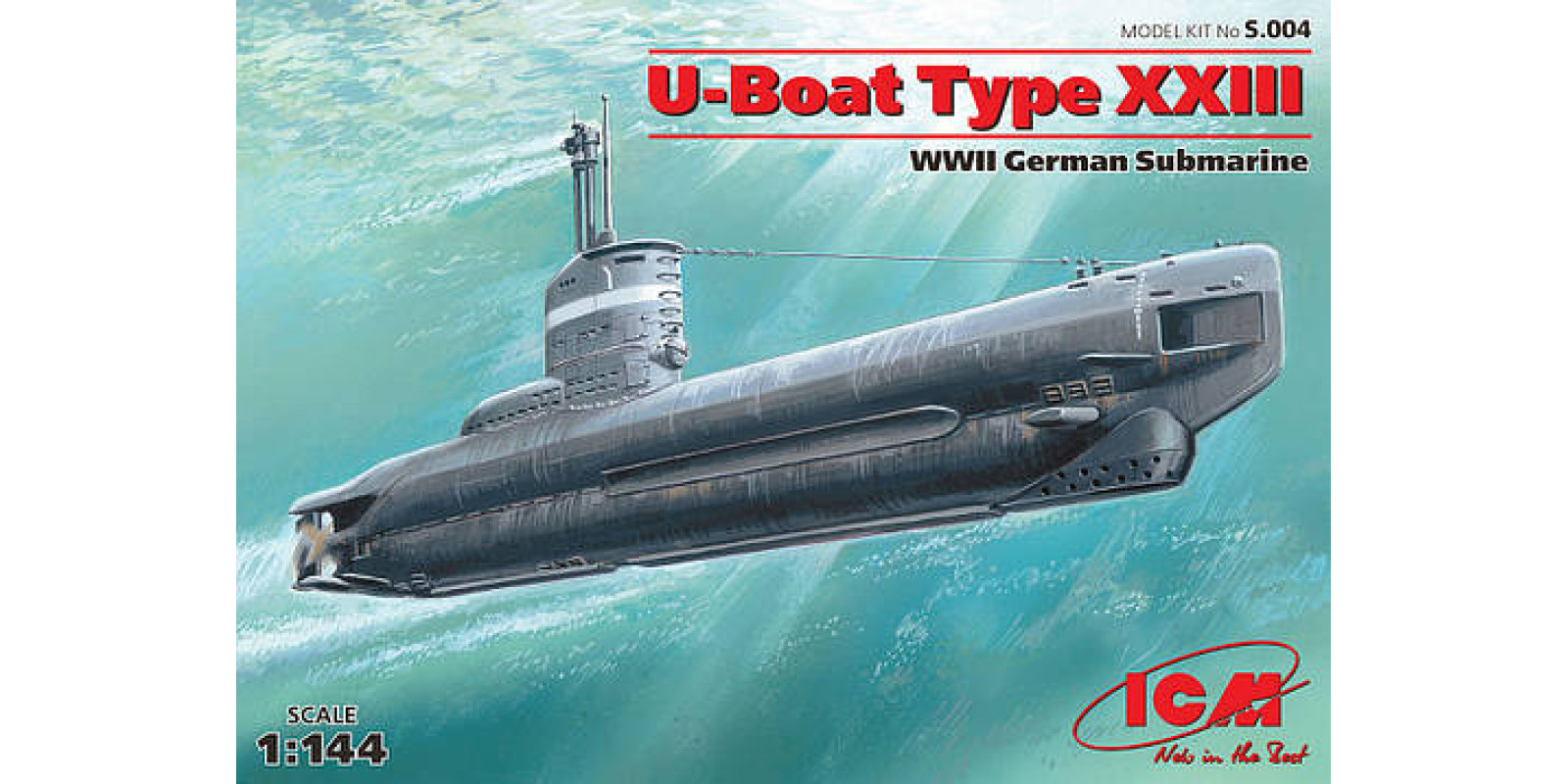 Збірна модель німецького підводного човна у масштабі 1/144 U-Boot type XXIII. ICM S004