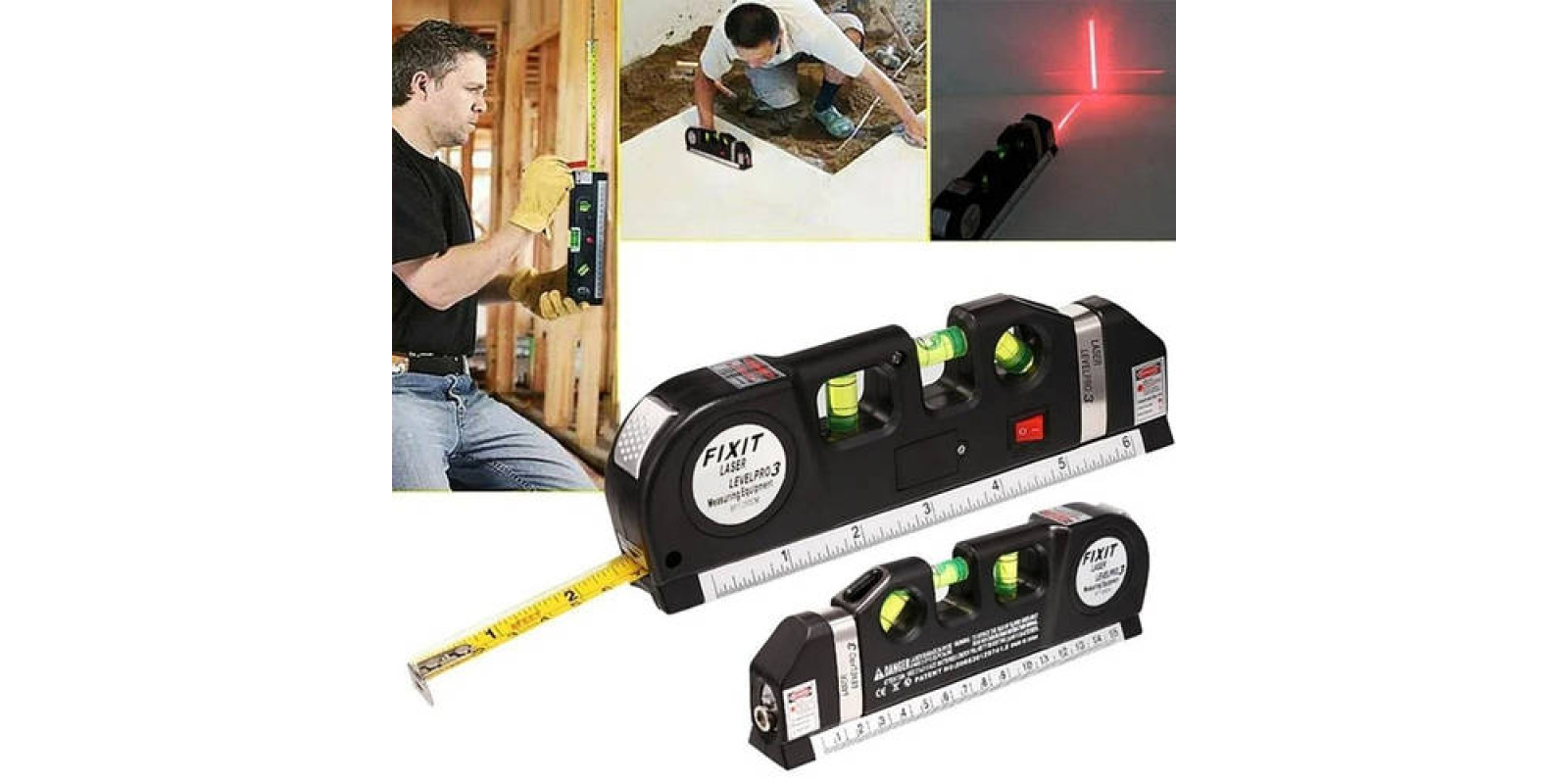 Лазерный уровень со встроенной рулеткой LASER LEVELPRO3 (777)