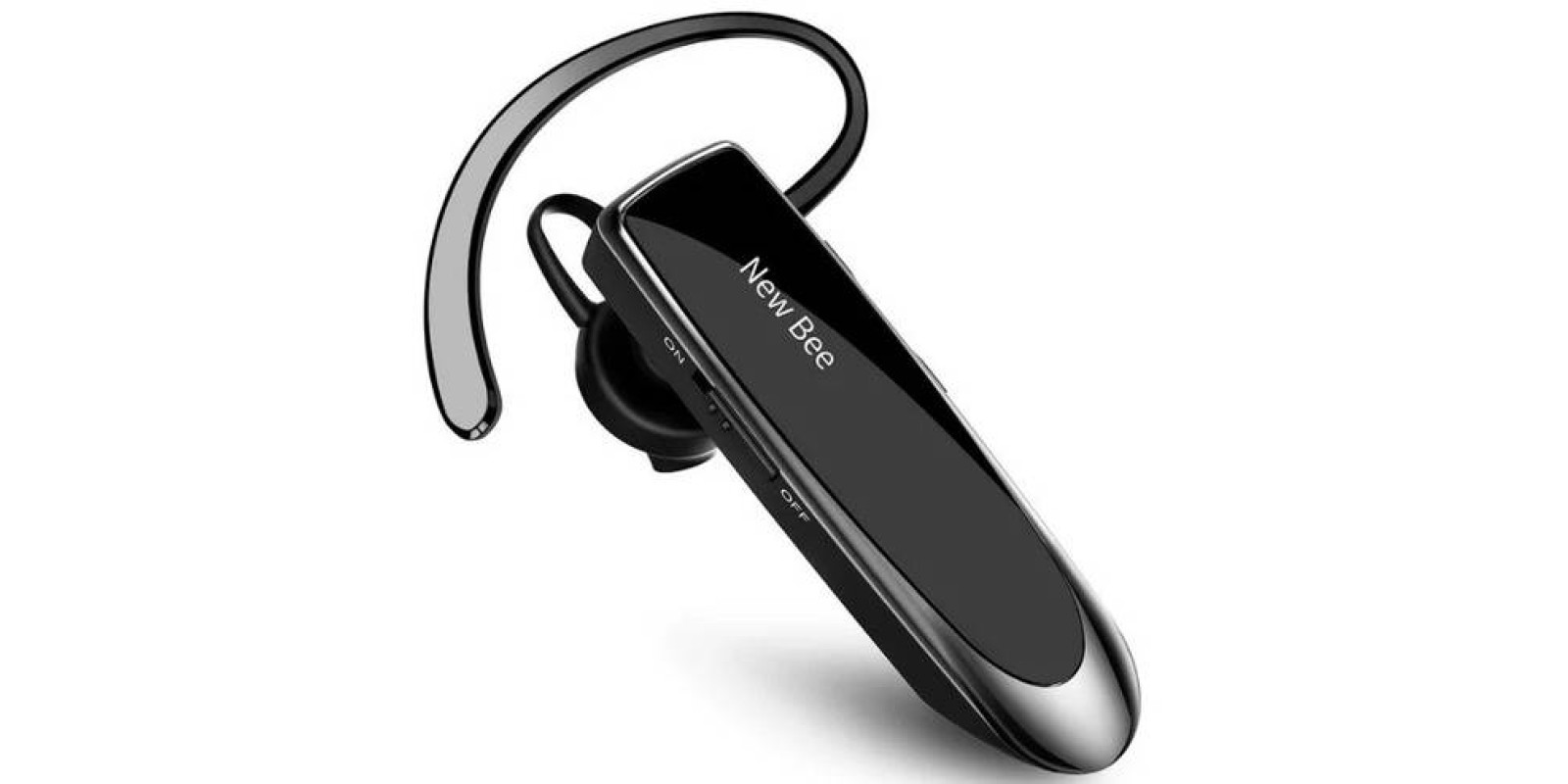 Беспроводная bluetooth гарнитура New Bee 20 часов музыки РУС ЯЗ чёрная