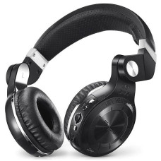 Складные беспроводные bluetooth наушники-гарнитура Bluedio T2+ 36 часов музыки чёрные