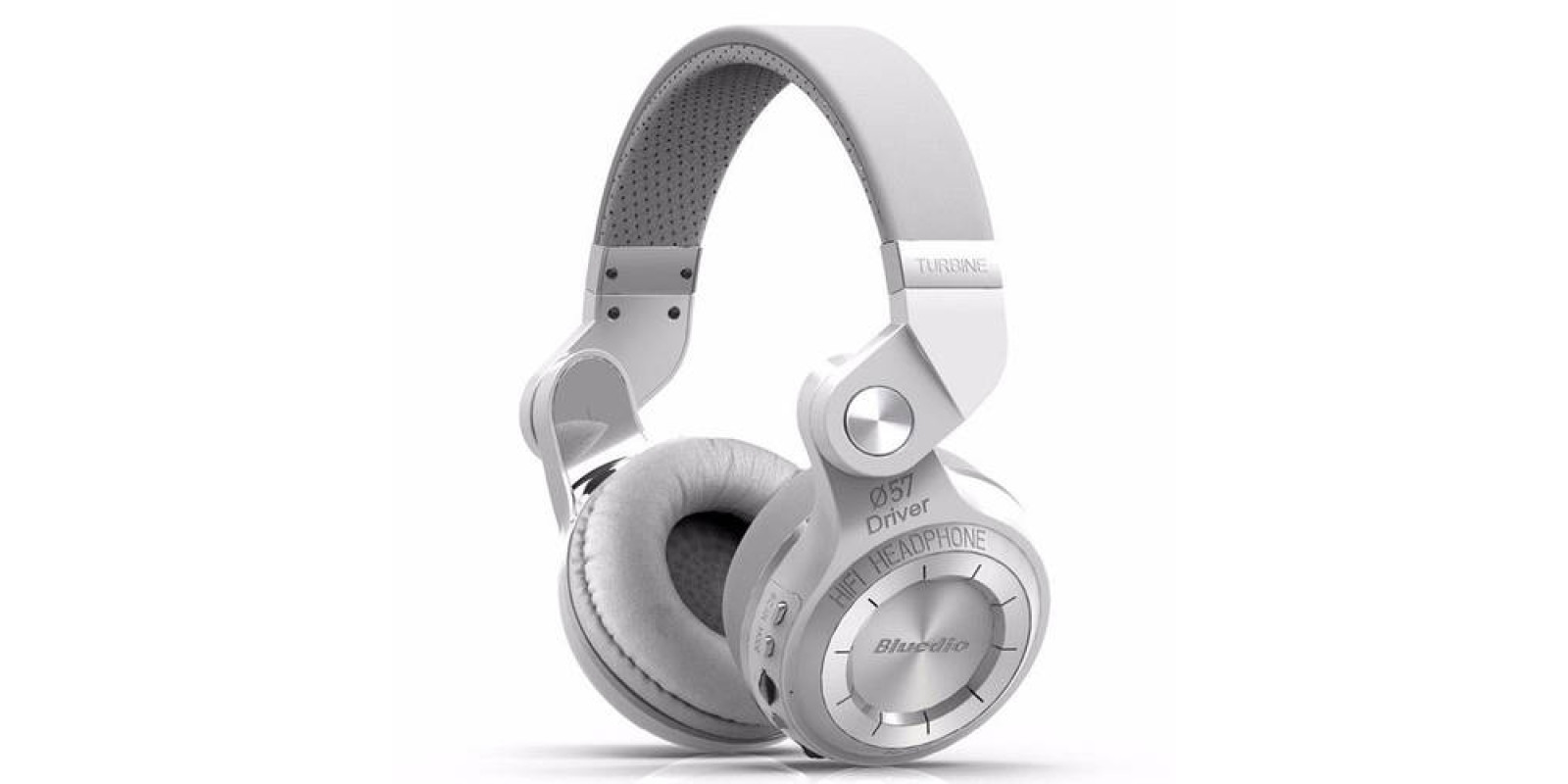 Складные беспроводные bluetooth наушники-гарнитура Bluedio T2+ 36 часов музыки белые