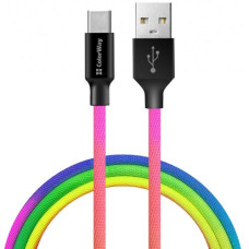 Кабель ColorWay USB для USB Type-C 2.4A 1m (CW-CBUC018-MC) Multicolor Кабель ColorWay USB для USB Type-C 2.4A 1m (CW-CBUC018-MC) Multicolor