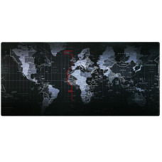 Игровая поверхность карта мира большой коврик для мышки игровой 70х30 см Карта мира черный Игровая поверхность карта мира большой коврик для мышки игровой 70х30 см Карта мира черный