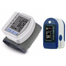 Автоматический тонометр на запястье Automatic Blood Pressure + Подарок Пульсоксиметр