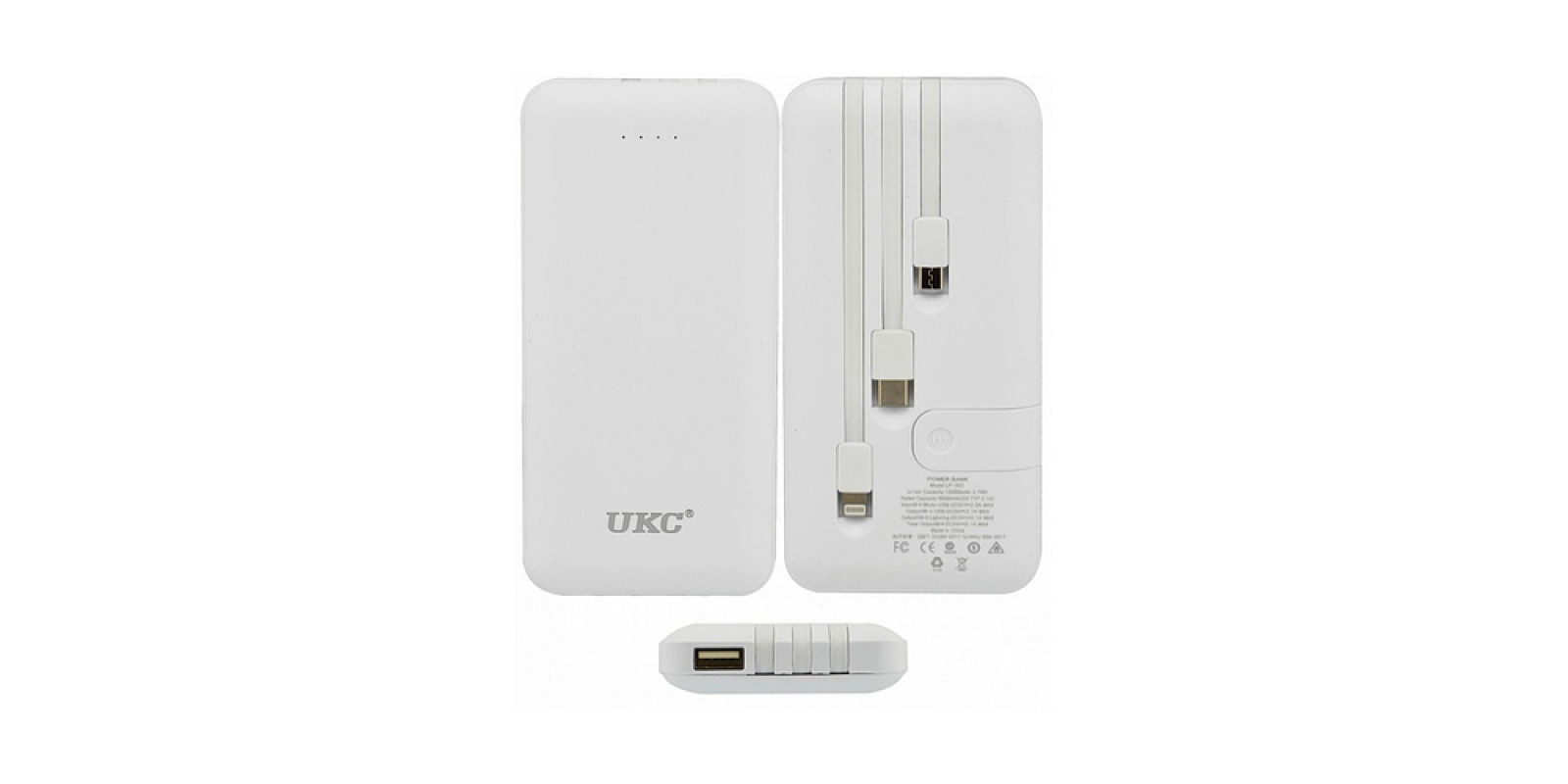 Павербанк POWER BANK LP303 10000mah + cable IP/v8/type C/ Мобільна зарядка Павербанк POWER BANK LP303 10000mah + cable IP/v8/type C/ Мобільна зарядка