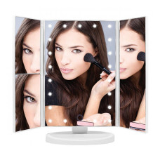 Тройное косметическое зеркало Magnifying Mirror / Зеркало для макияжа с подсветкой