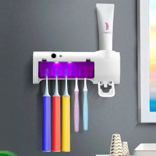 Диспенсер для зубной пасты с держателем щеток BRUSH STERILIZER - УФ стерилизатор