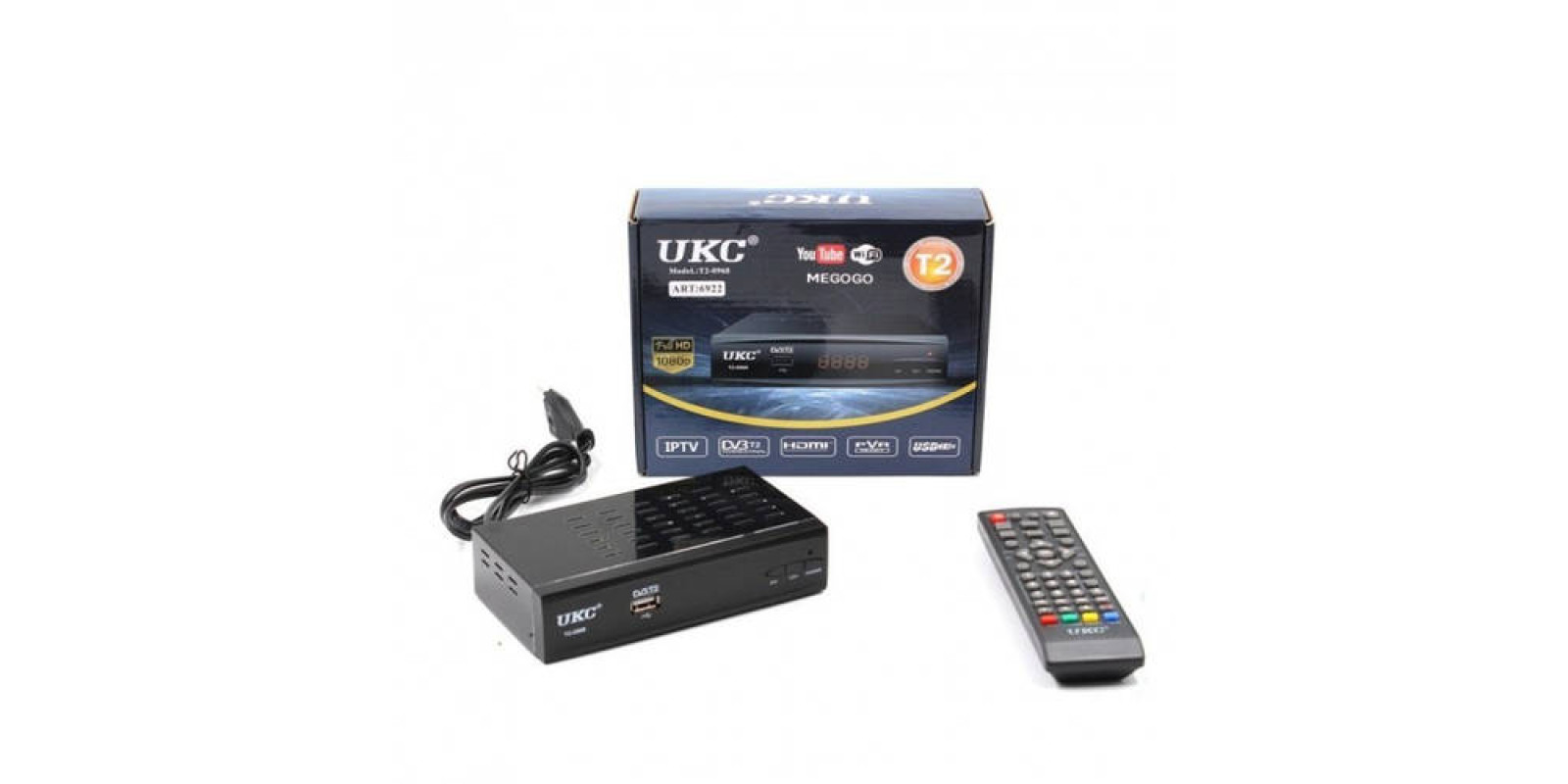 Тюнер DVB-T2 0968 METAL з підтримкою wifi адаптера з екраном