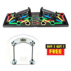 Дошка для віджимань Push Up Rack Board MJ - 040 + Подарунок Ваги для підлоги D&T 2003B до 180 кг