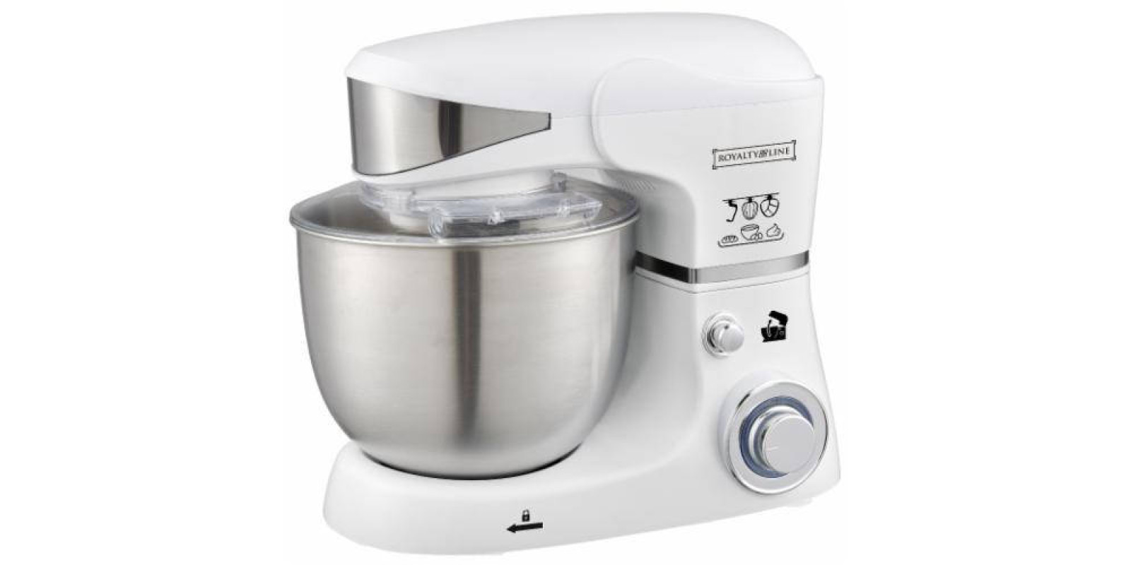 Миксер-тестомес Royalty Line RL-PKM 1600 5.5L 1500W White
