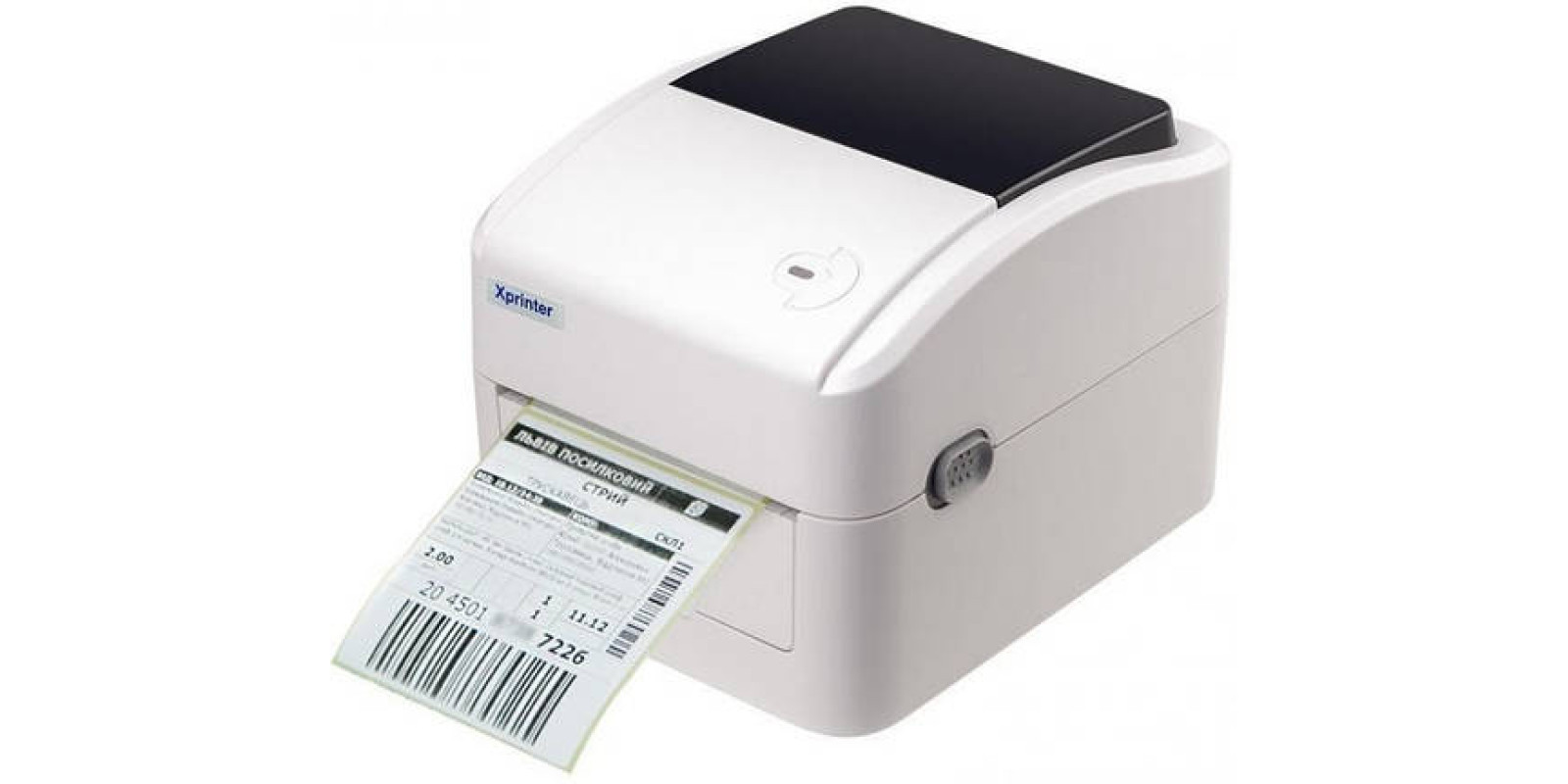 Термопринтер этикеток наклеек Xprinter XP-420B 108мм USB 203dpi белый