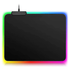 Килимок для мишки з підсвічуванням RGB від USB 35.5x25см GMS-WT-5 / Геймерський килимок