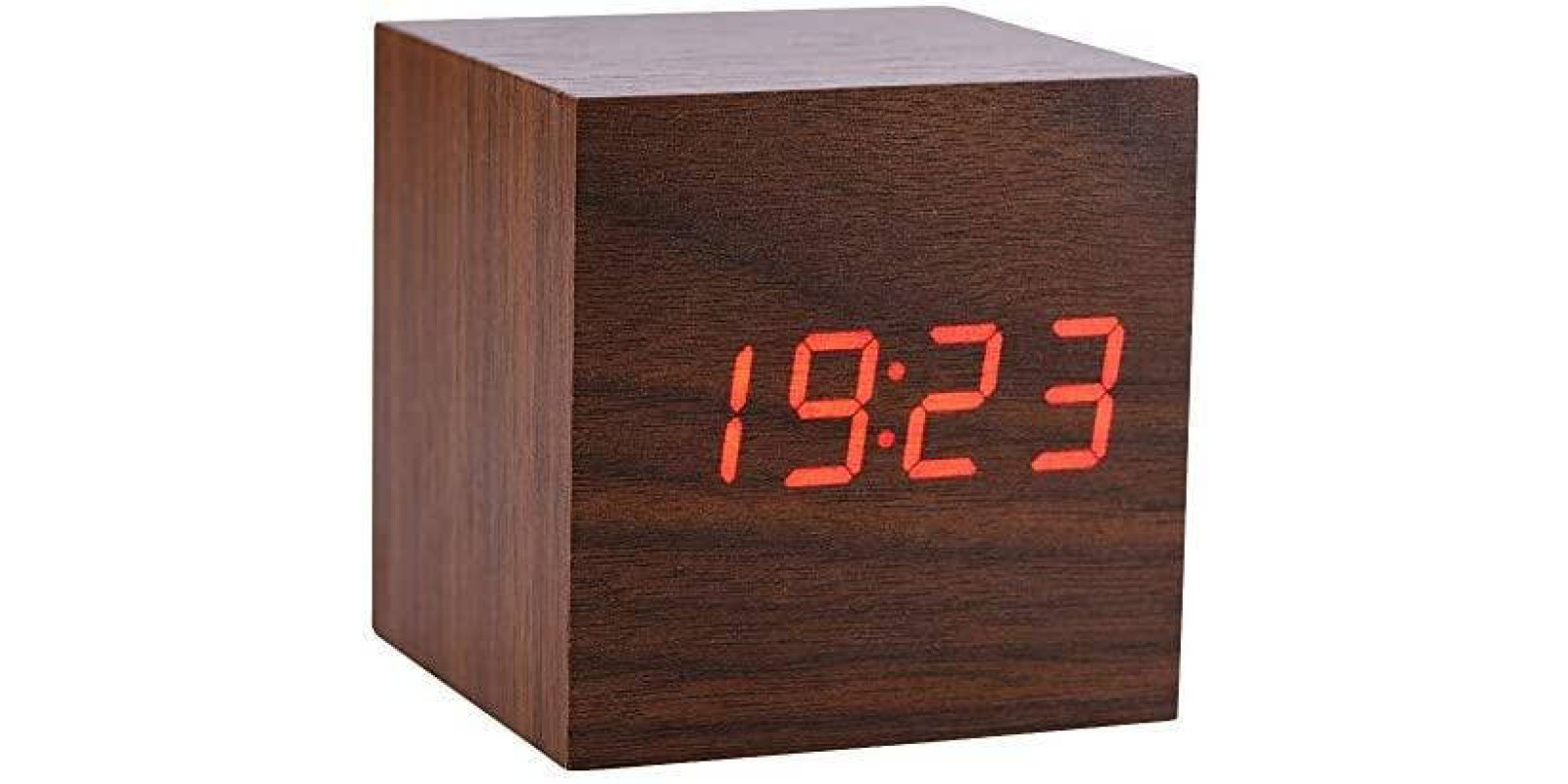 Часы-будильник Mini wooden clock Коричневый (KG-3944)