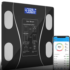 Підлогова розумна фітнес ваги Bluetooth до 180 кг A-8003 / Смарт ваги з додатком
