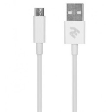Кабель 2E USB 2.0 to microUSB 1m Molding (2E-CCMAB-WT) White