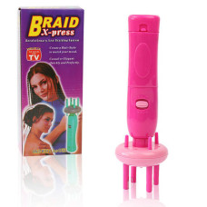 Прилад для автоматичного плетіння косичок Braid X-press Рожевий (KG-4032)