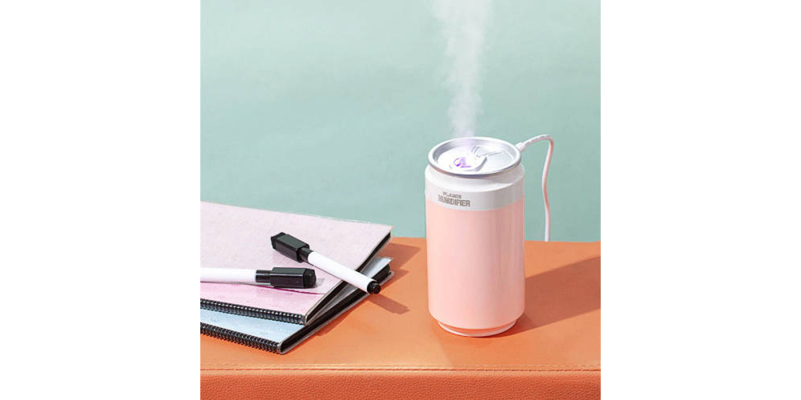 Портативный увлажнитель воздуха 200 мл с LED подсветкой банка Elite Flame Humidifier (EL-544-6)