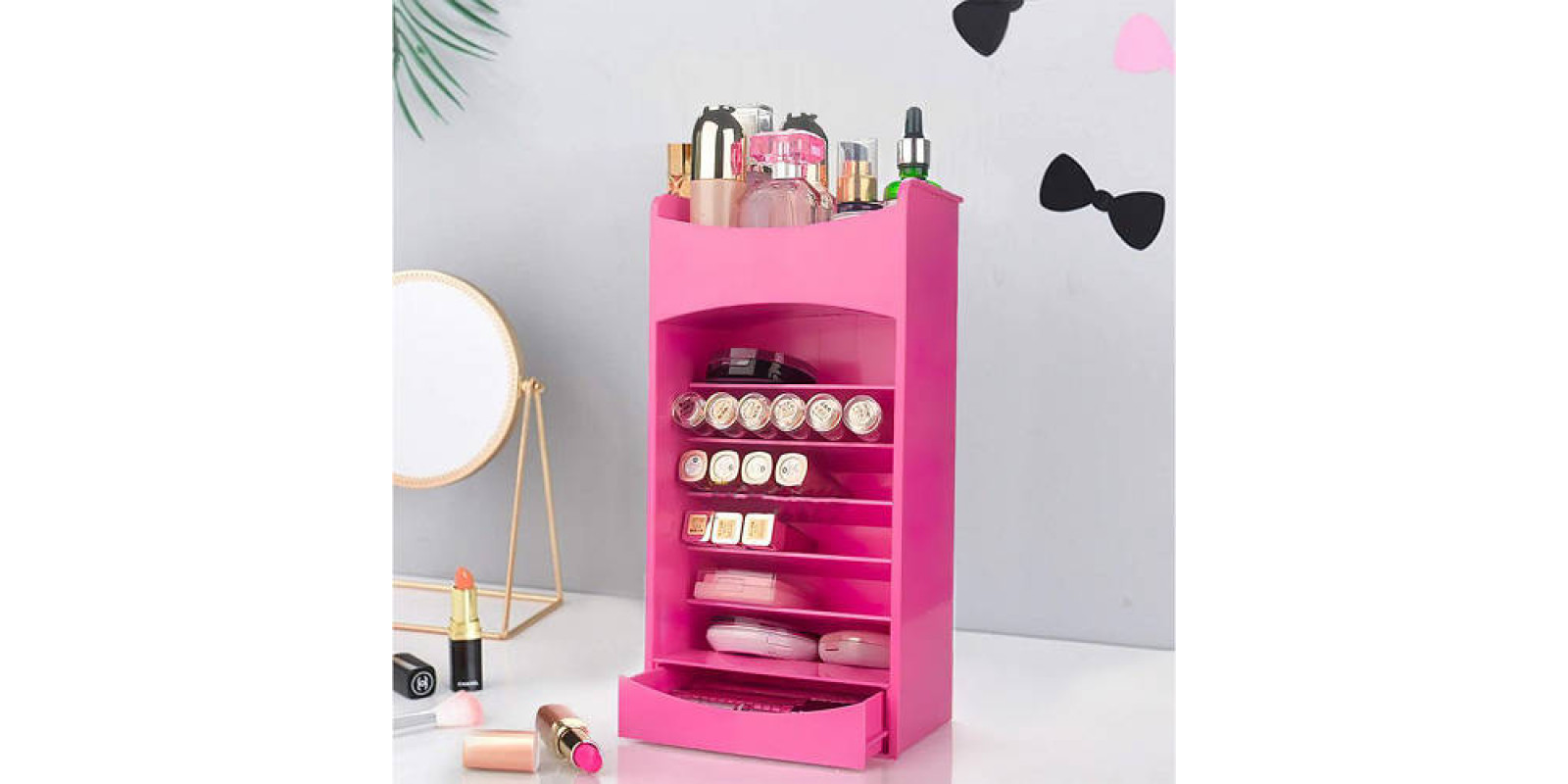 Вертикальный органайзер для косметики Cosmake Lipstick Nail Polish Organizer B47 / Подставка для косметики